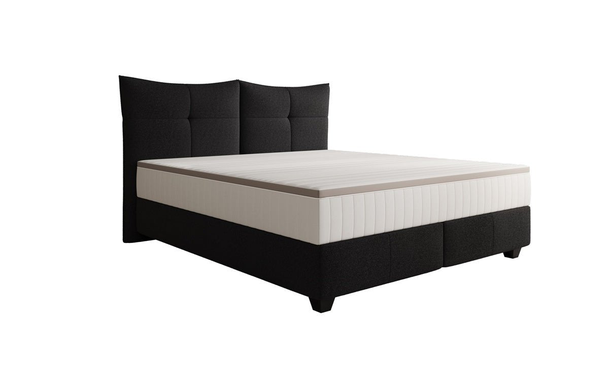 Boxspringbett Veyora in Bouclé