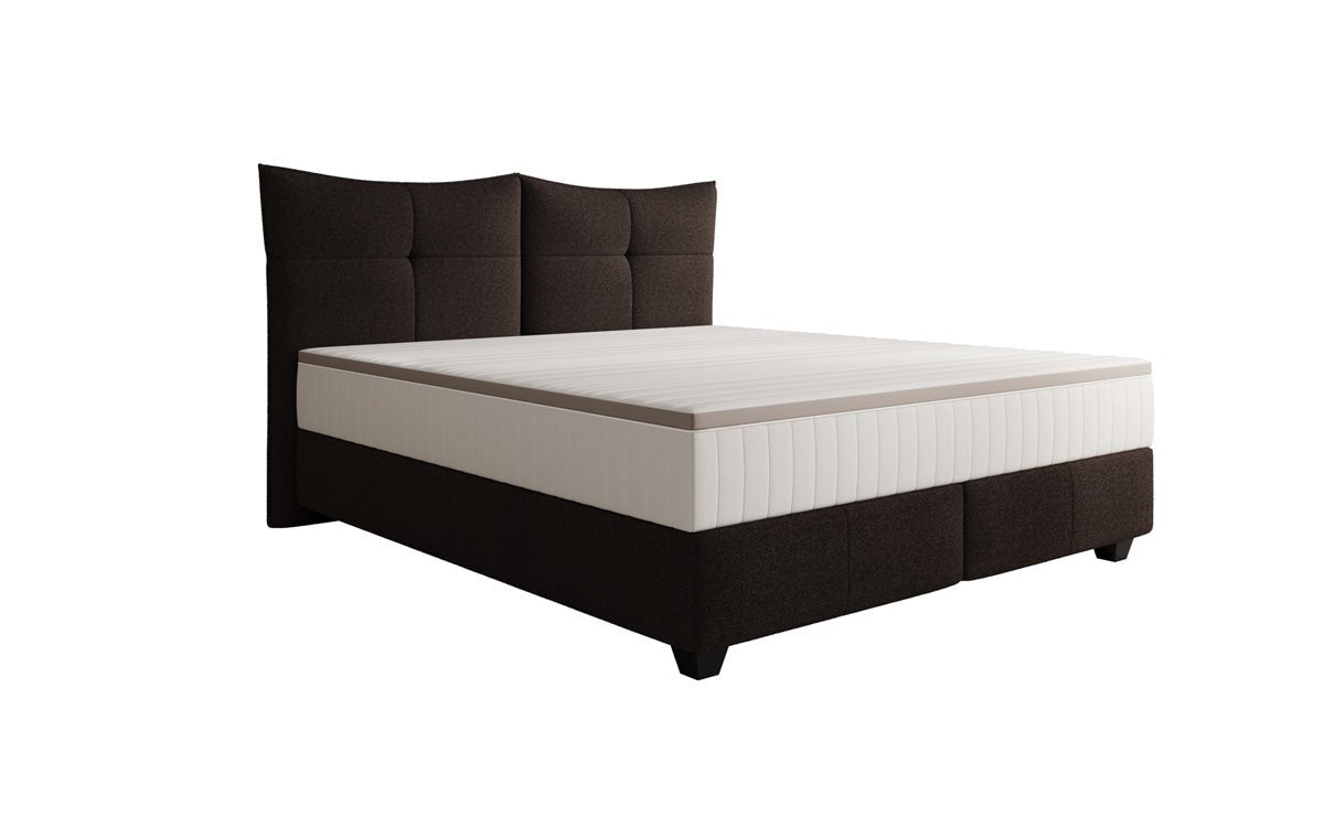 Boxspringbett Veyora in Bouclé