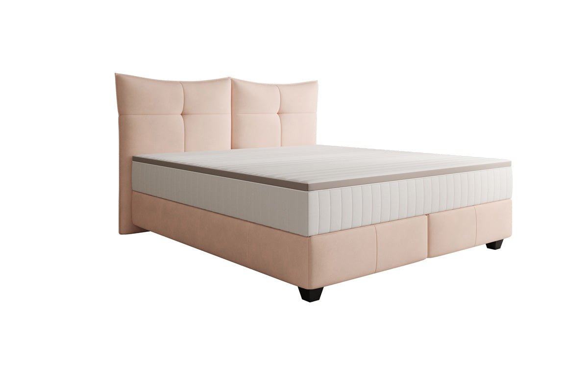 Boxspringbett Veyora in Echtleder