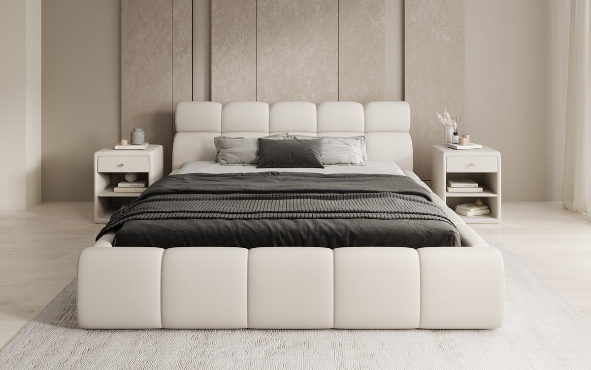 Designer Polsterbett Dallas Stoff mit Stauraum