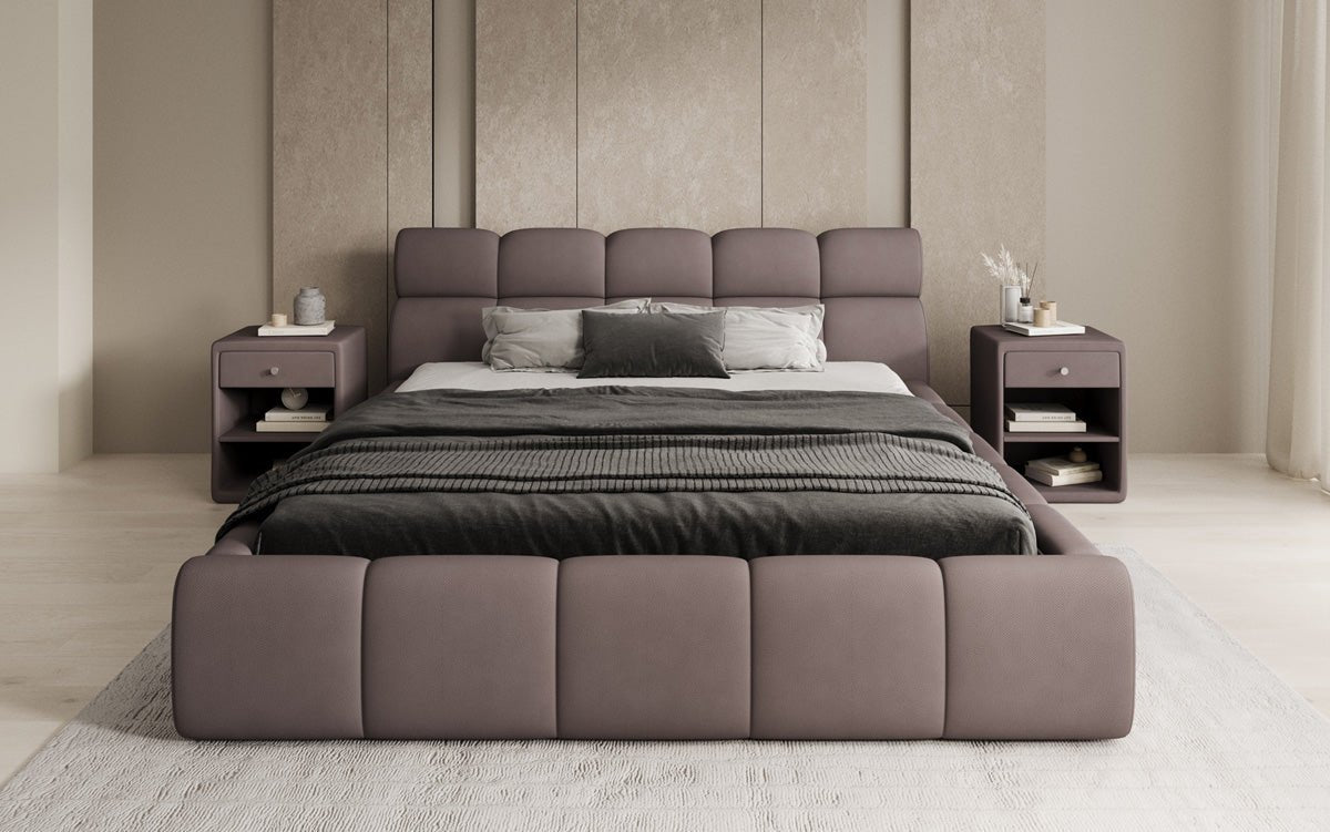 Designer Polsterbett Dallas Stoff mit Stauraum