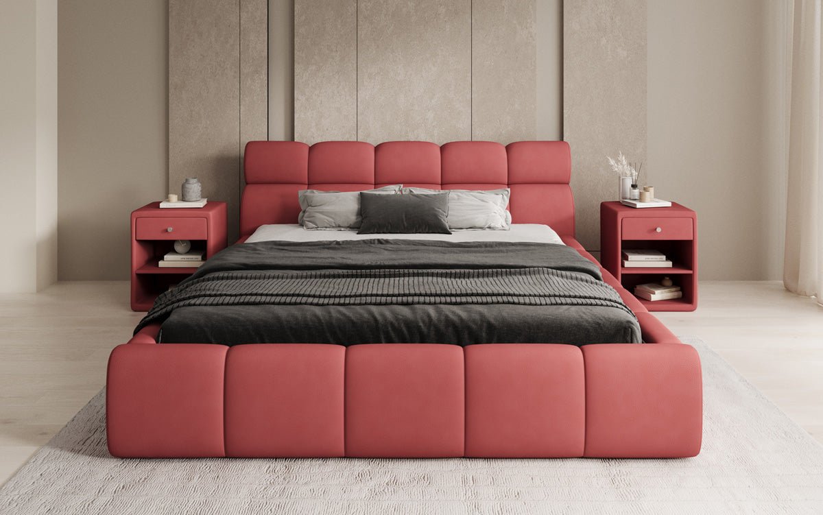 Designer Polsterbett Dallas Stoff mit Stauraum