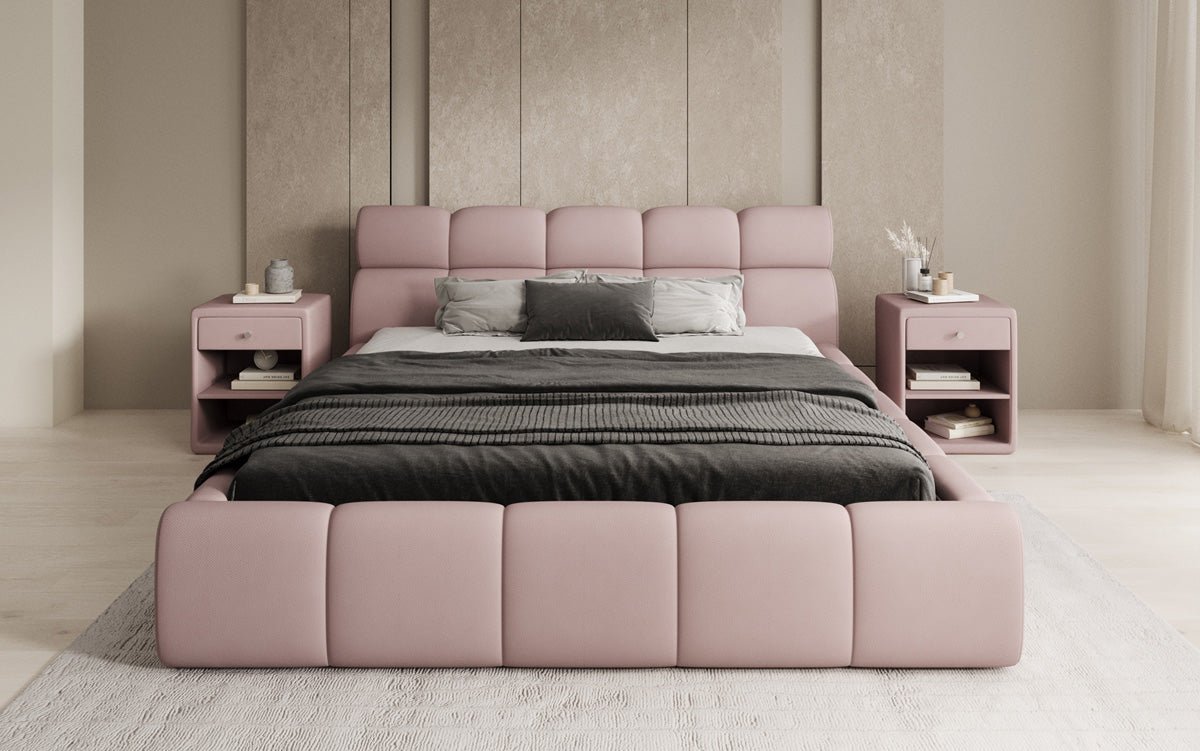 Designer Polsterbett Dallas Stoff mit Stauraum