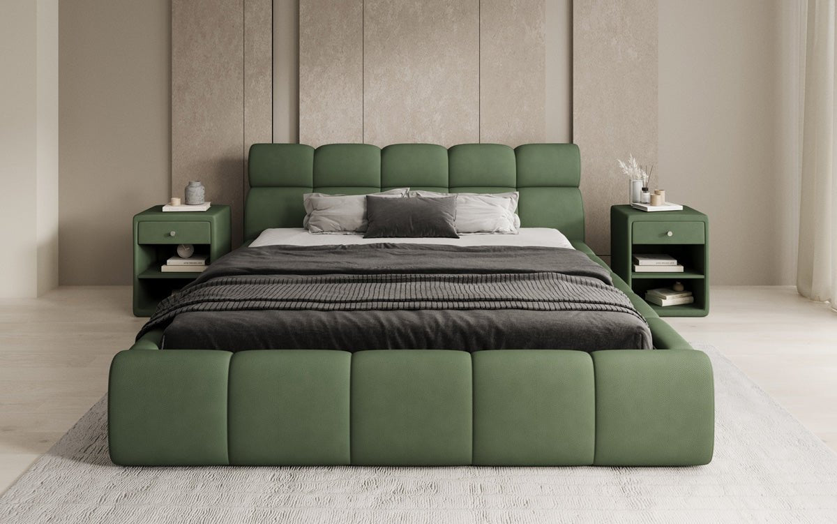 Designer Polsterbett Dallas Stoff mit Stauraum