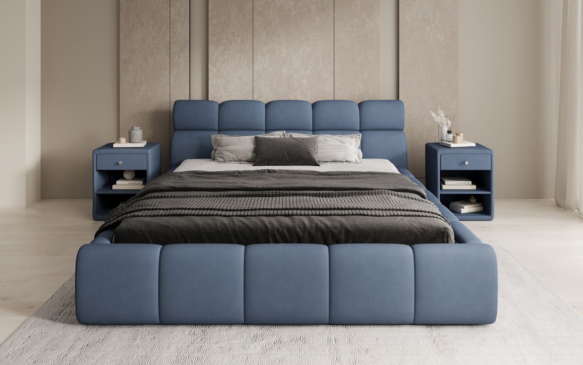 Designer Polsterbett Dallas Stoff mit Stauraum