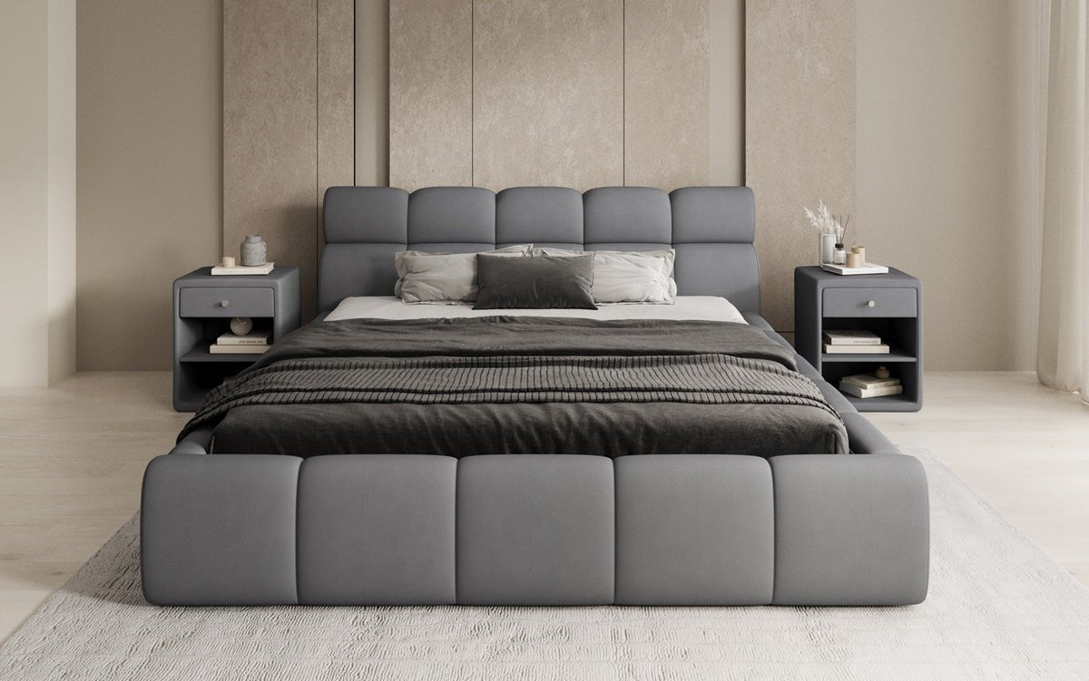 Designer Polsterbett Dallas Stoff mit Stauraum