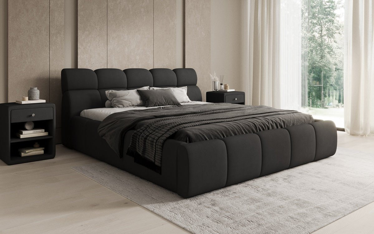 Designer Polsterbett Dallas Stoff mit Stauraum