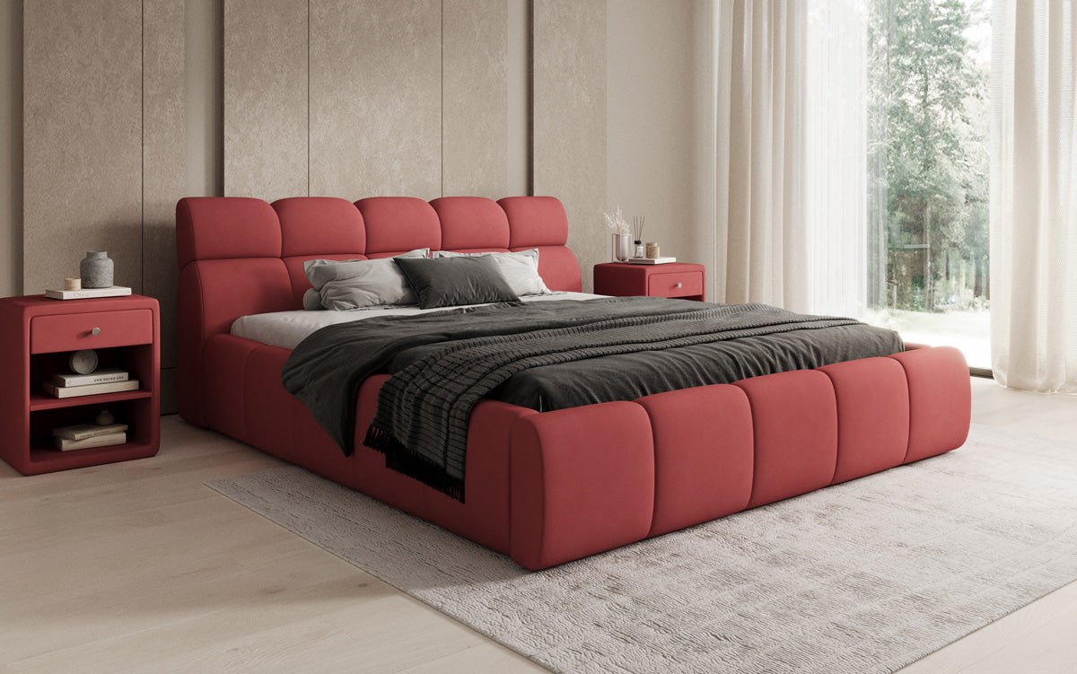 Designer Polsterbett Dallas Stoff mit Stauraum