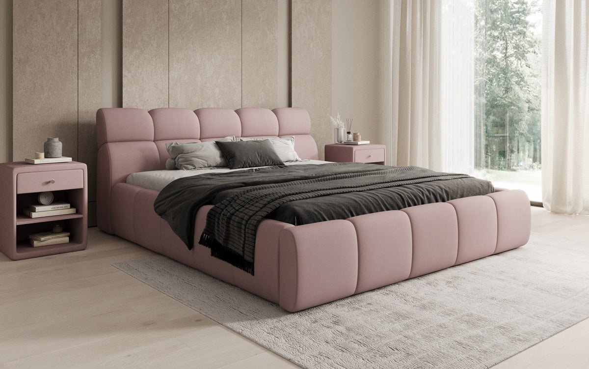 Designer Polsterbett Dallas Stoff mit Stauraum