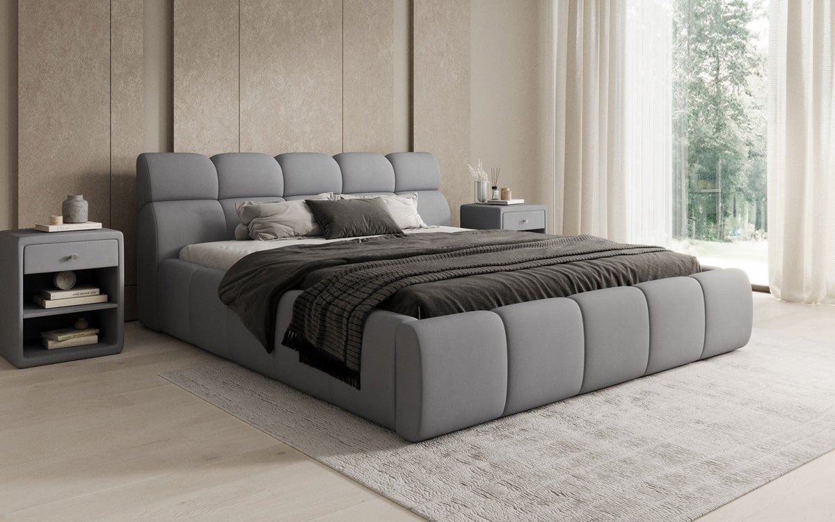 Designer Polsterbett Dallas Stoff mit Stauraum