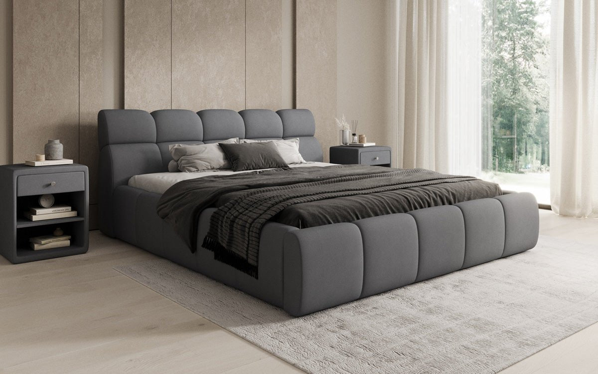 Designer Polsterbett Dallas Stoff mit Stauraum
