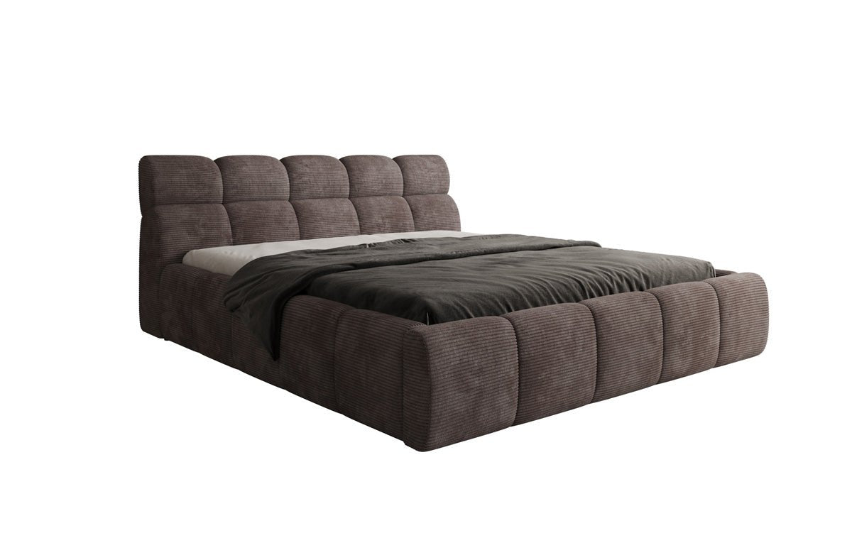 Designer Polsterbett Dallas Cord mit Stauraum