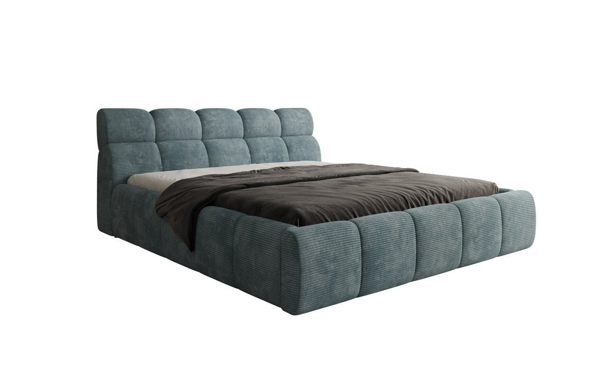 Designer Polsterbett Dallas Cord mit Stauraum