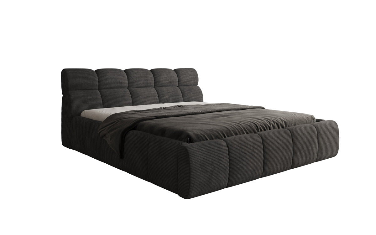 Designer Polsterbett Dallas Cord mit Stauraum