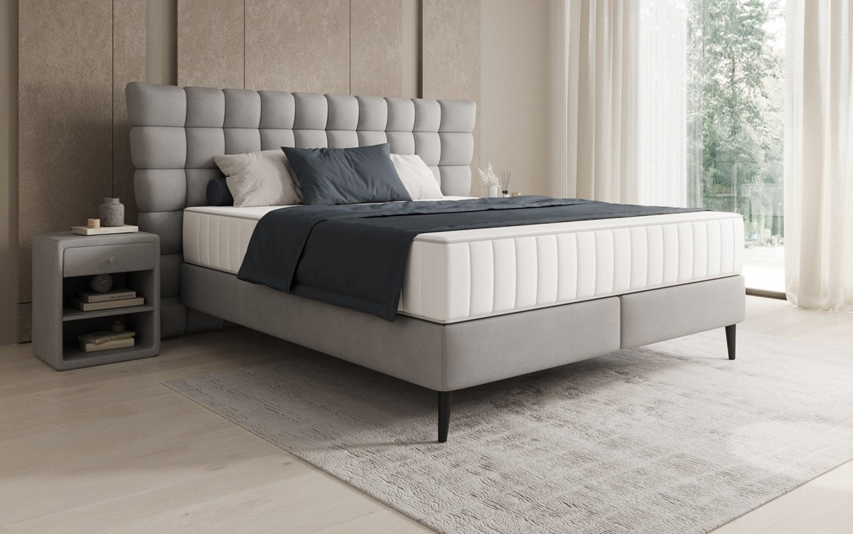 Boxspringbett Alvion in Echtleder