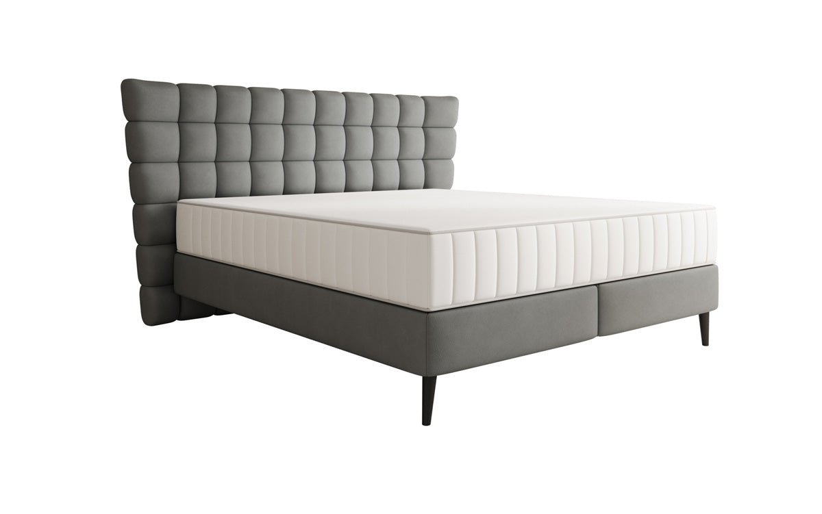 Boxspringbett Alvion in Echtleder