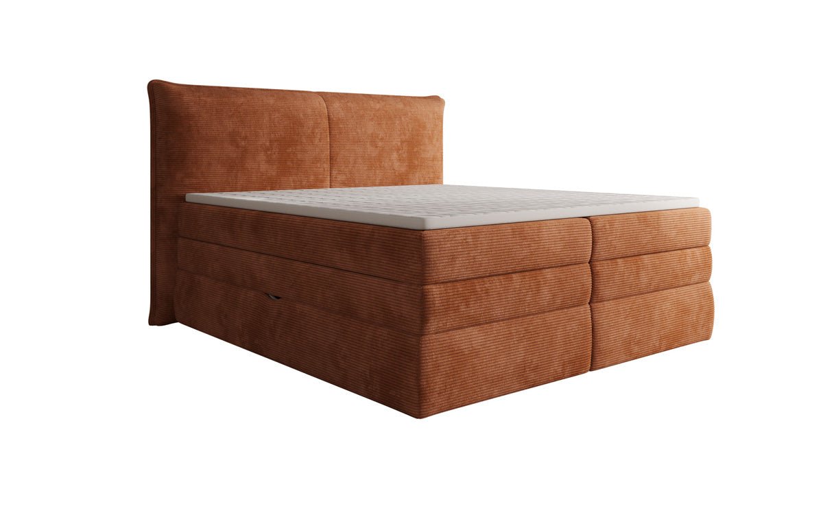 Boxspringbett Avelora mit Stauraum in Cord