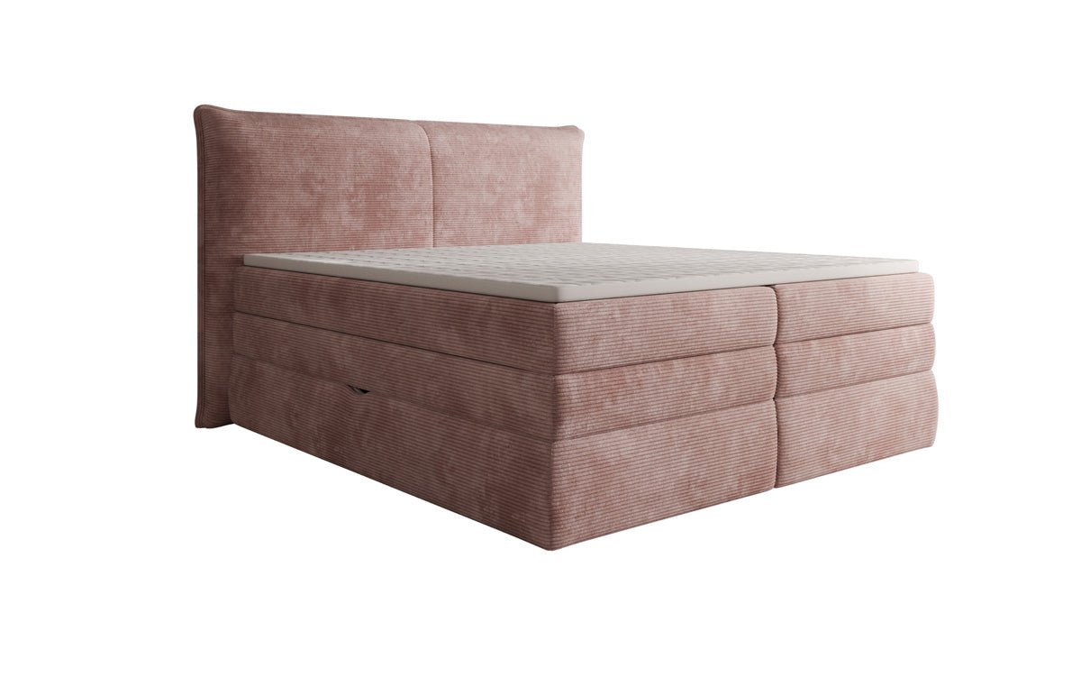 Boxspringbett Avelora mit Stauraum in Cord