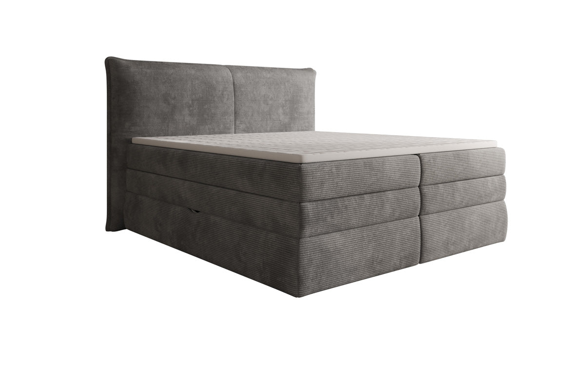 Boxspringbett Avelora mit Stauraum in Cord