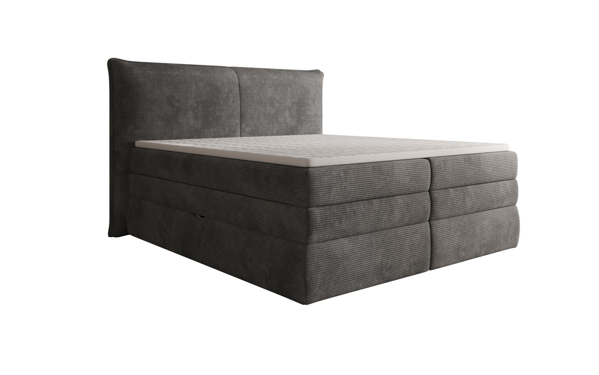 Boxspringbett Avelora mit Stauraum in Cord