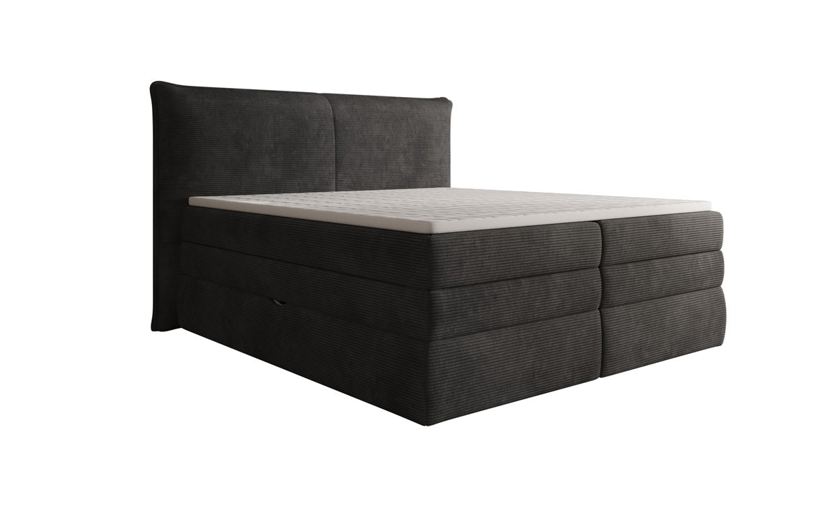 Boxspringbett Avelora mit Stauraum in Cord