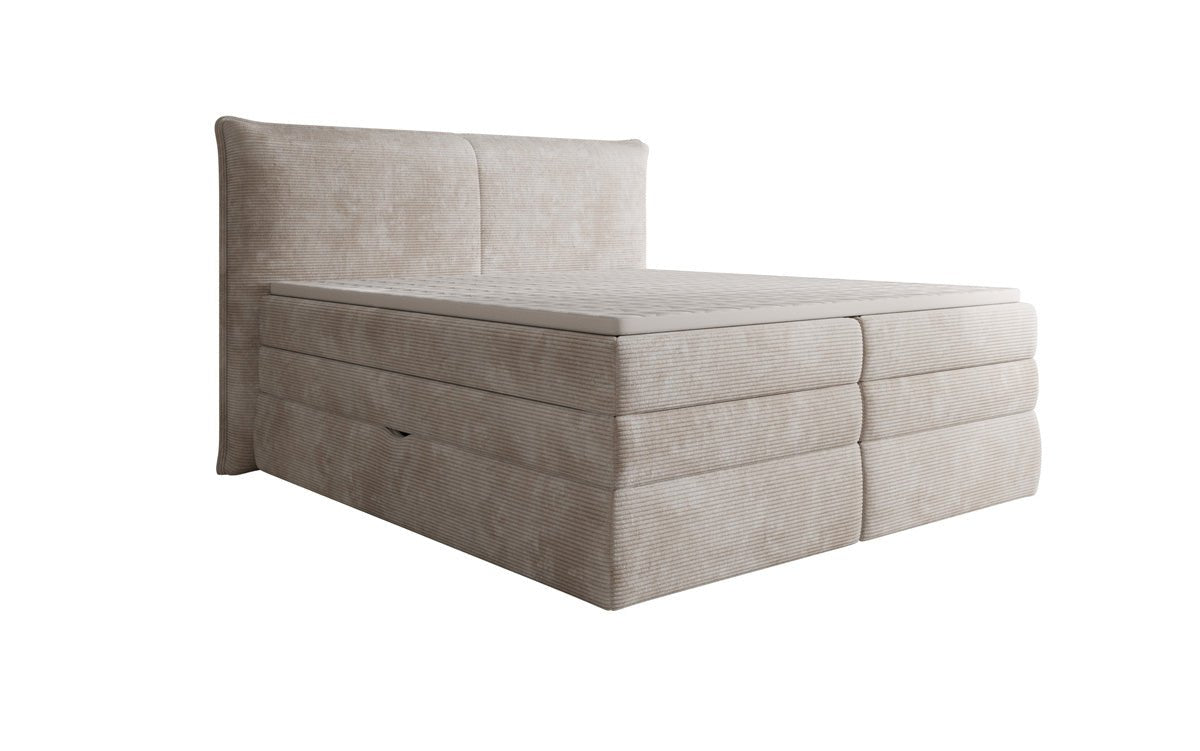Boxspringbett Avelora mit Stauraum in Cord