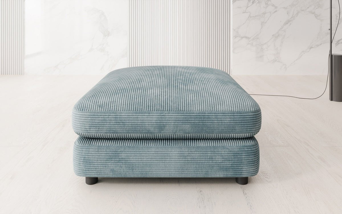 Beistellhocker Thalessa in Cord 90x90cm