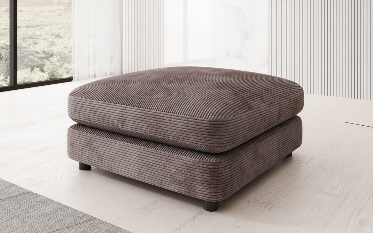 Beistellhocker Thalessa in Cord 90x90cm