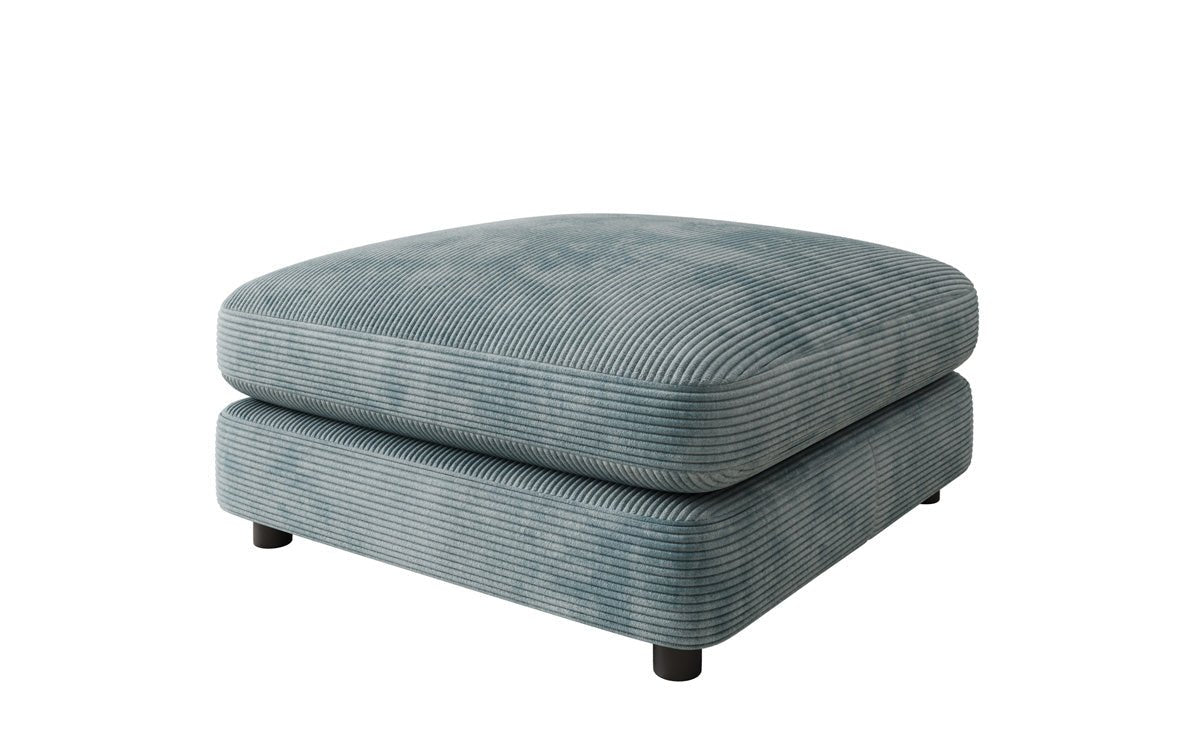 Beistellhocker Thalessa in Cord 90x90cm