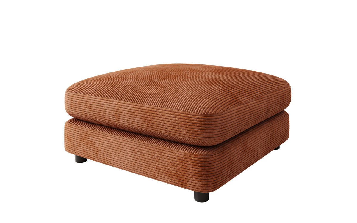 Beistellhocker Thalessa in Cord 90x90cm