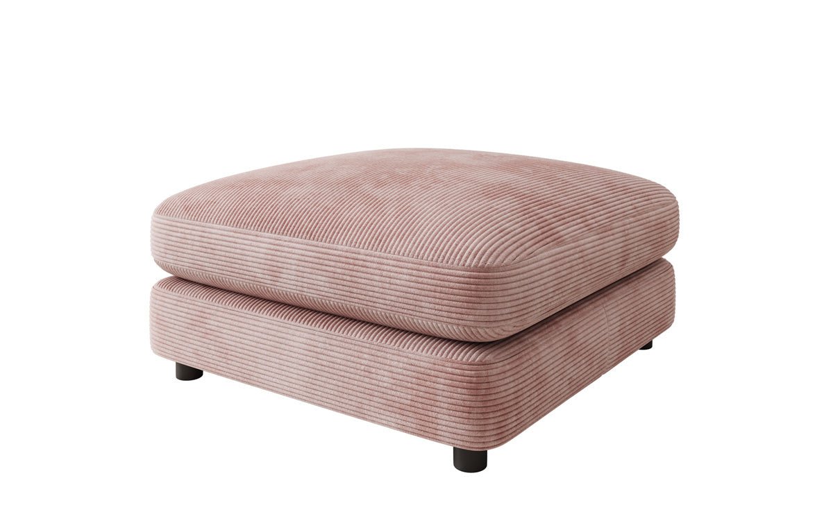 Beistellhocker Thalessa in Cord 90x90cm