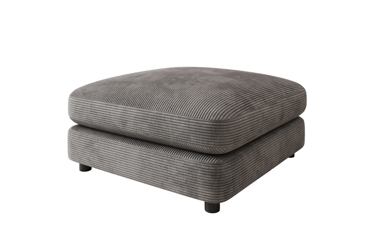 Beistellhocker Thalessa in Cord 90x90cm