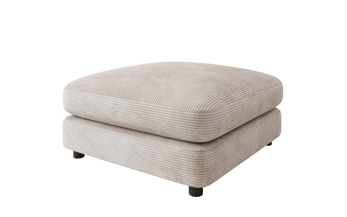 Beistellhocker Thalessa in Cord 90x90cm