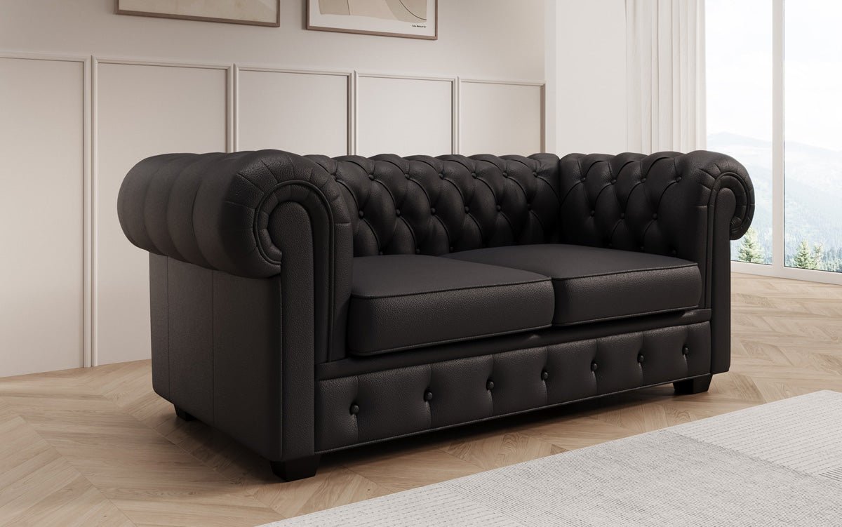 Chesterfield 2 Sitzer Sofa Royal in Echtleder