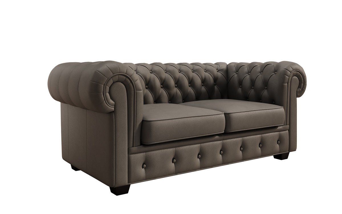 Chesterfield 2 Sitzer Sofa Royal in Echtleder