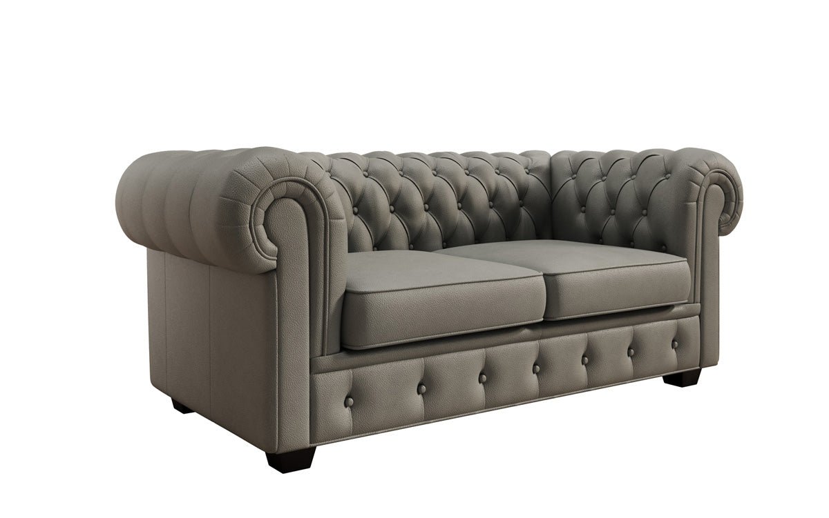 Chesterfield 2 Sitzer Sofa Royal in Echtleder