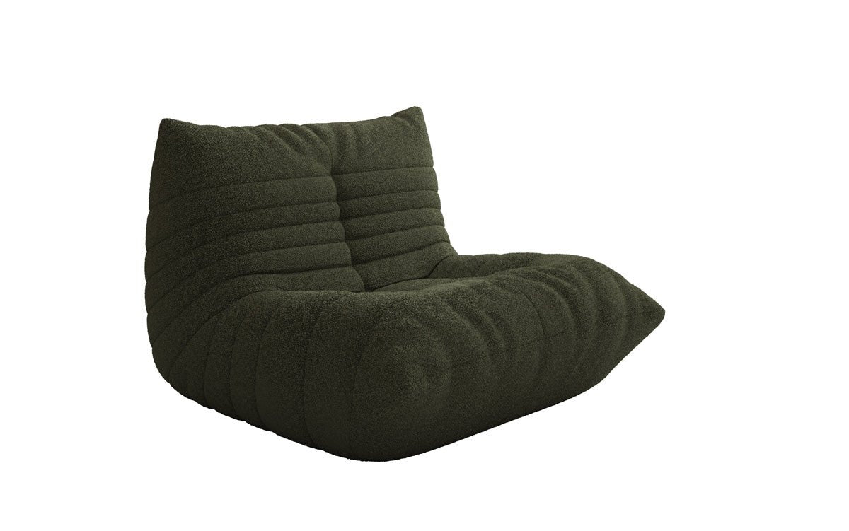 Designer Sofa-Sessel Calmo in Teddy Bouclé