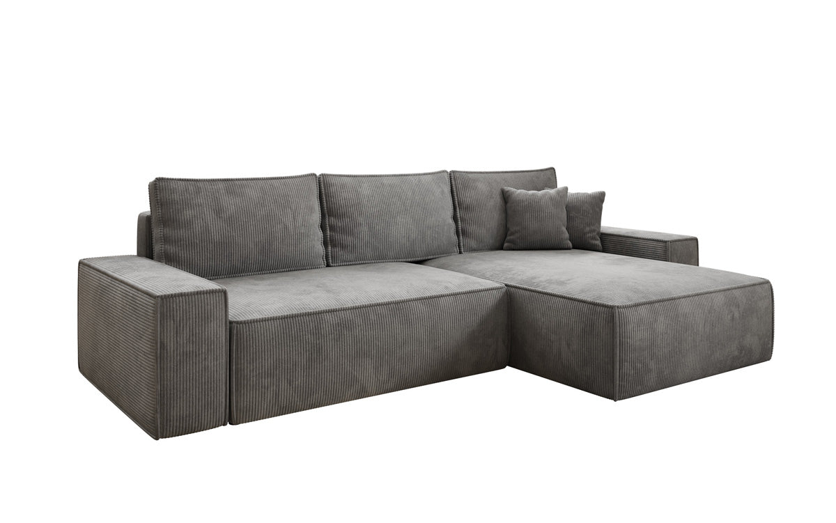 Designer Sofa Lunaro mit Schlaf- und Klappfunktion in Cord