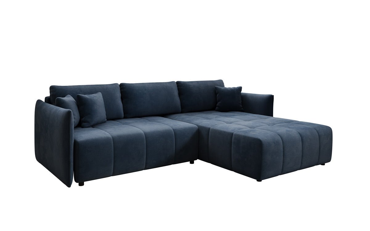 Designer Sofa Velaro L mit Schlaf- und Klappfunktion in Samt