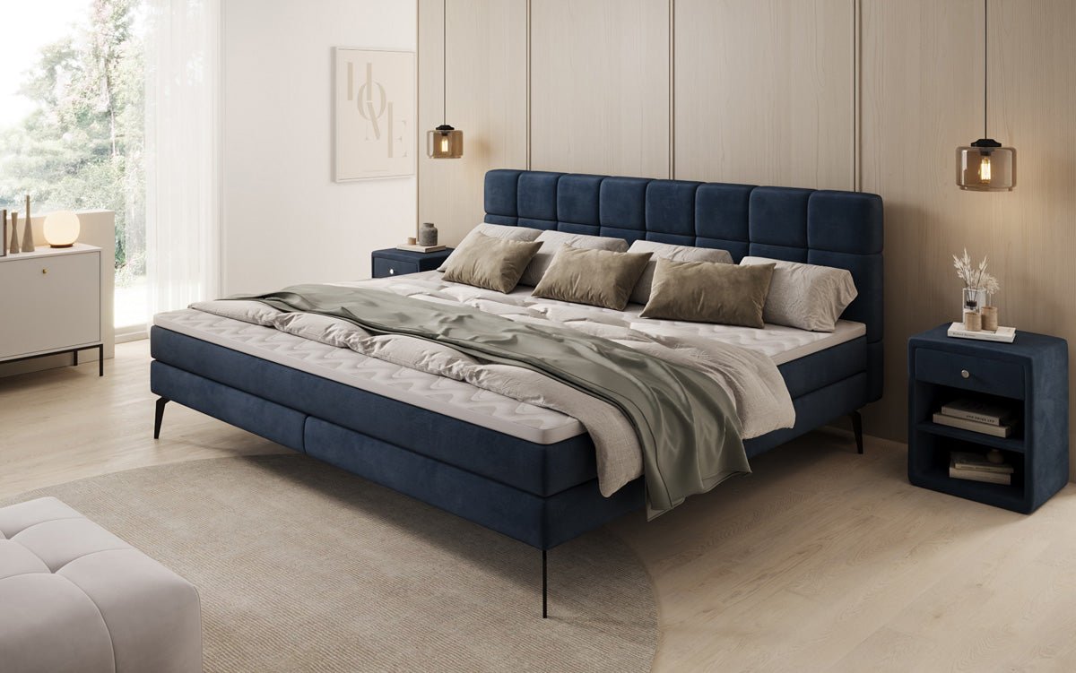 Familien Boxspringbett Savona – 220/240x200 in Samt