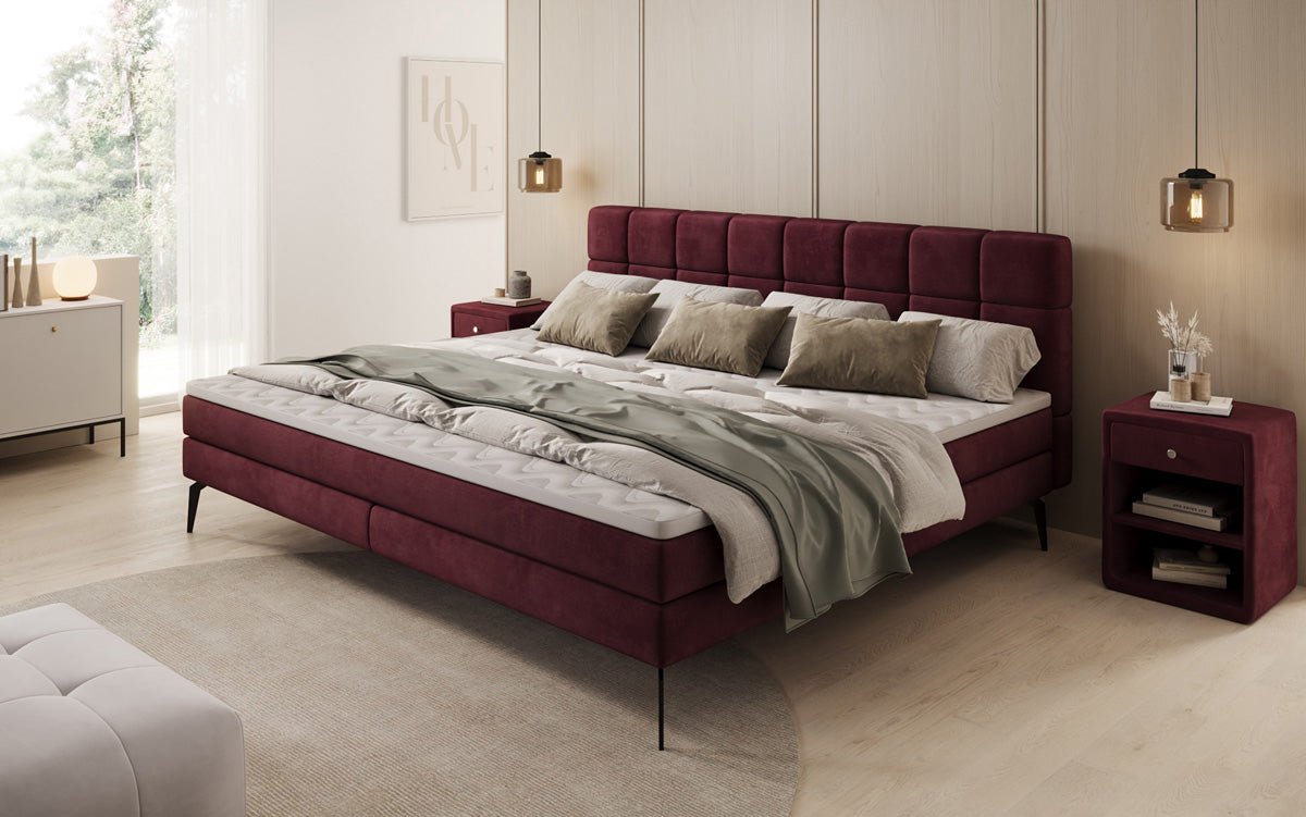 Familien Boxspringbett Savona – 220/240x200 in Samt