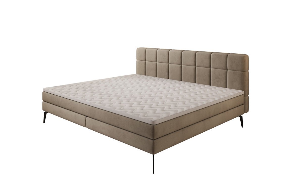 Familien Boxspringbett Savona – 220/240x200 in Samt