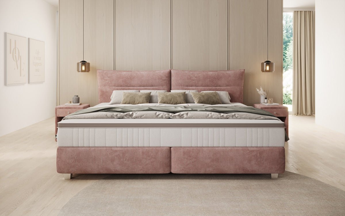 Familien Boxspringbett Aurelio in 220/240x200 in Cord