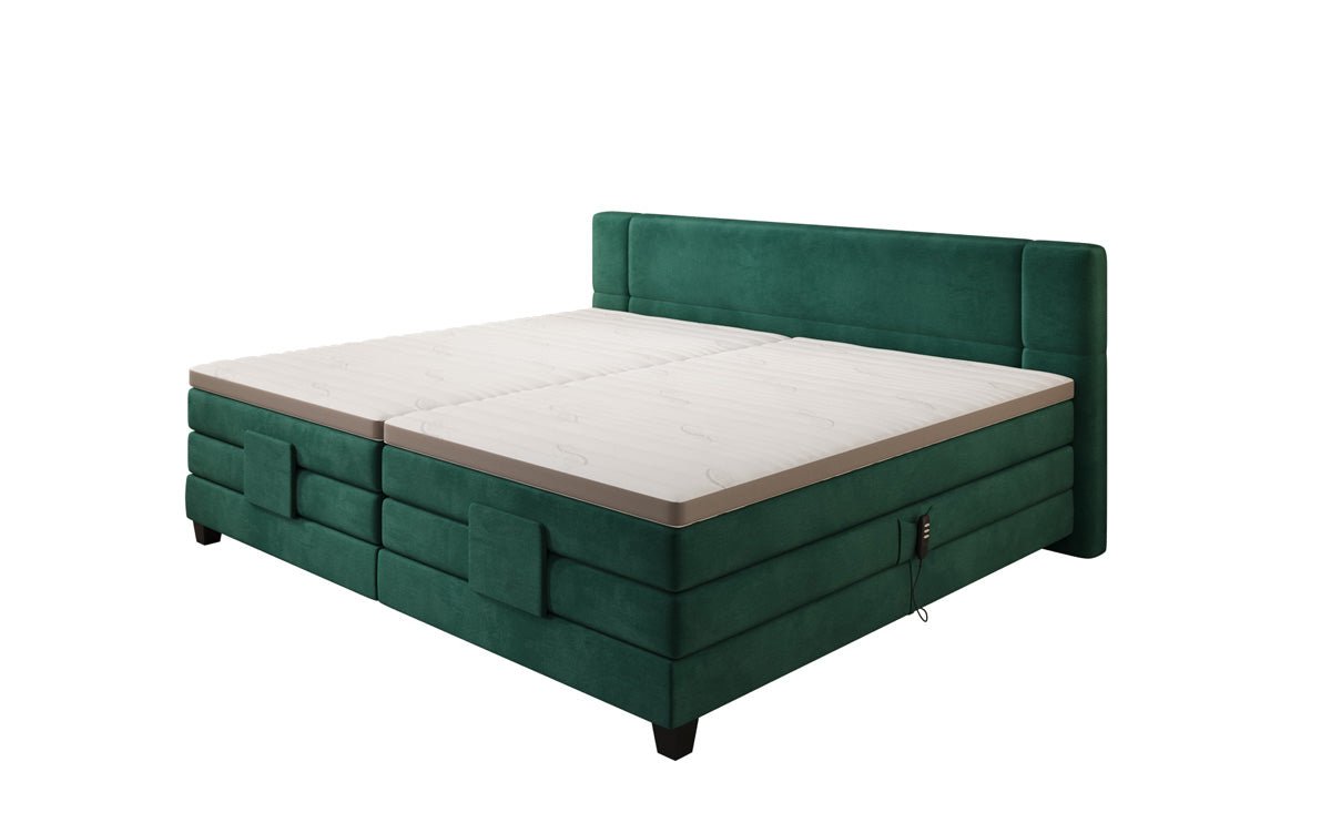 Familien Boxspringbett Noela 220/240x200 elektrisch verstellbar in Samt