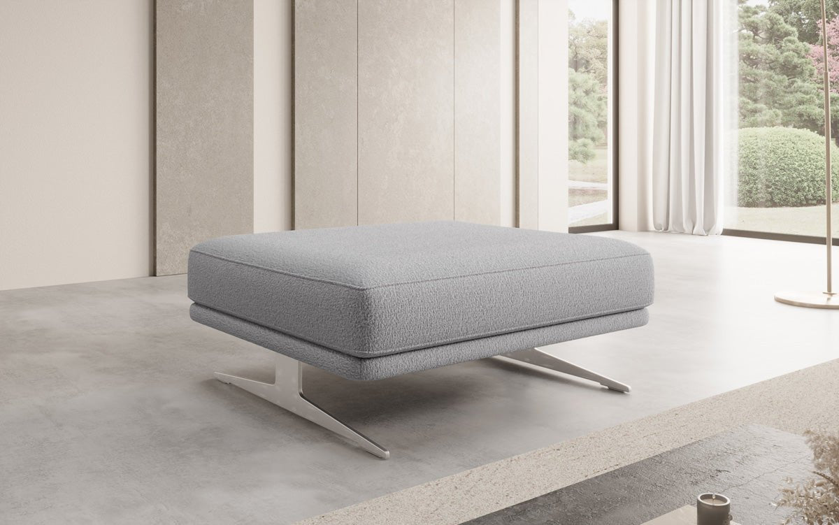 Beistellhocker Torino in Bouclé