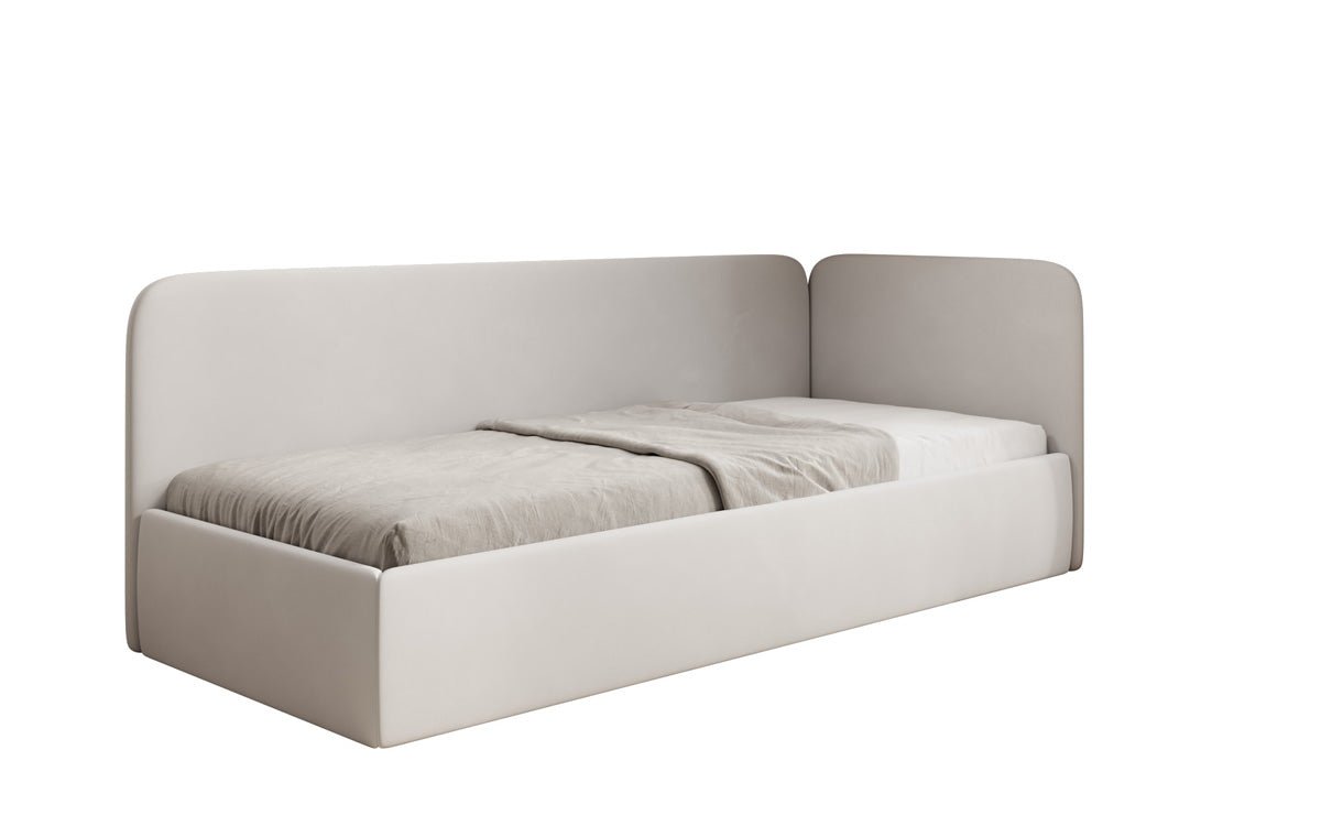 Designer Polsterbett/Gästebett/Sofa Cleo mit Stauraum
