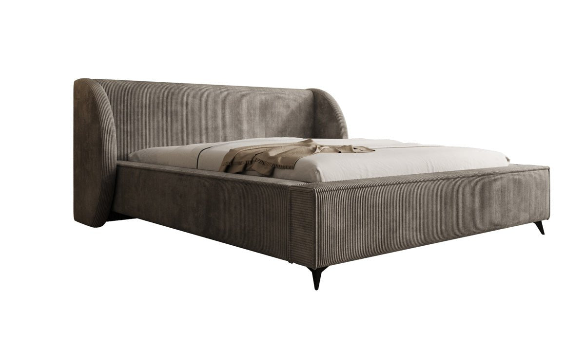 Designer Polsterbett Freya Cord mit Stauraum