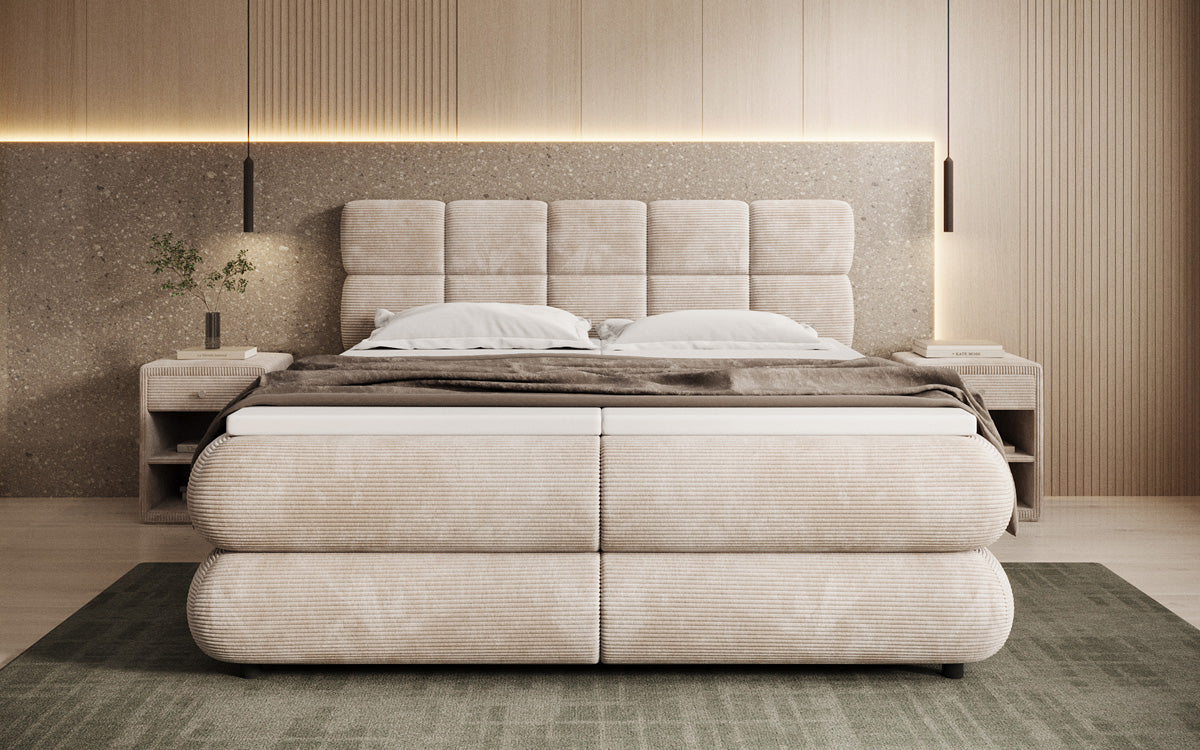 Boxspringbett Relana - elektrisch verstellbar in Cord