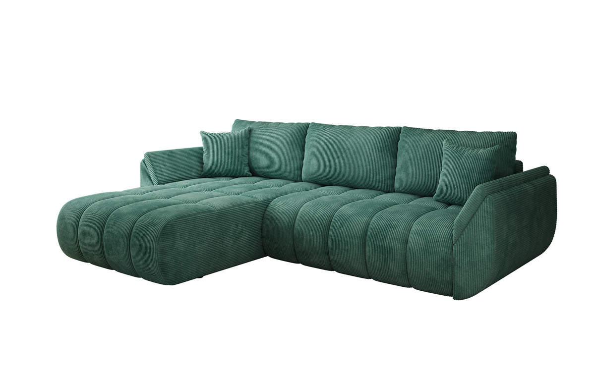 Designer Sofa Lenoa L mit Schlaffunktion und Stauraum in Cord