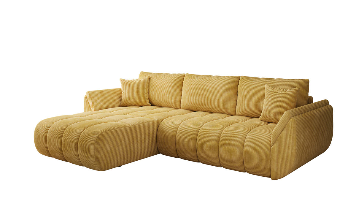 Designer Sofa Lenoa L mit Schlaffunktion und Stauraum in Cord